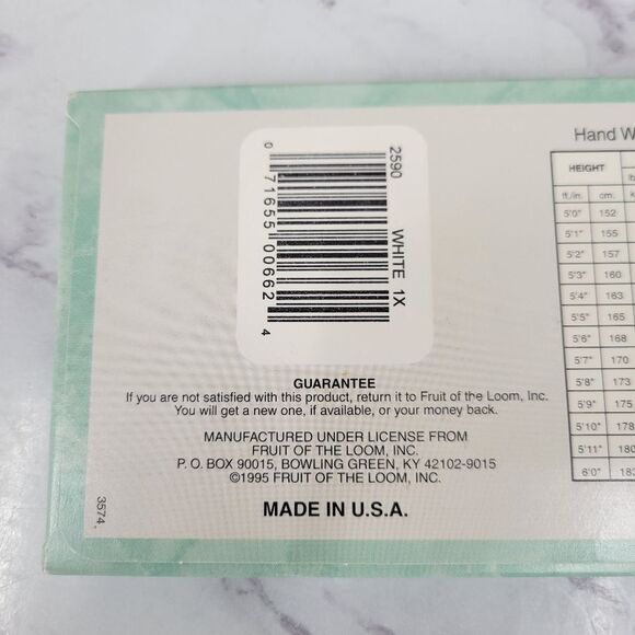 Fruit of the Loom Vtg White  Silky Sheer Pantyhose Nylon Lycra 90s USA Queen 1X - Picture 6 of 9